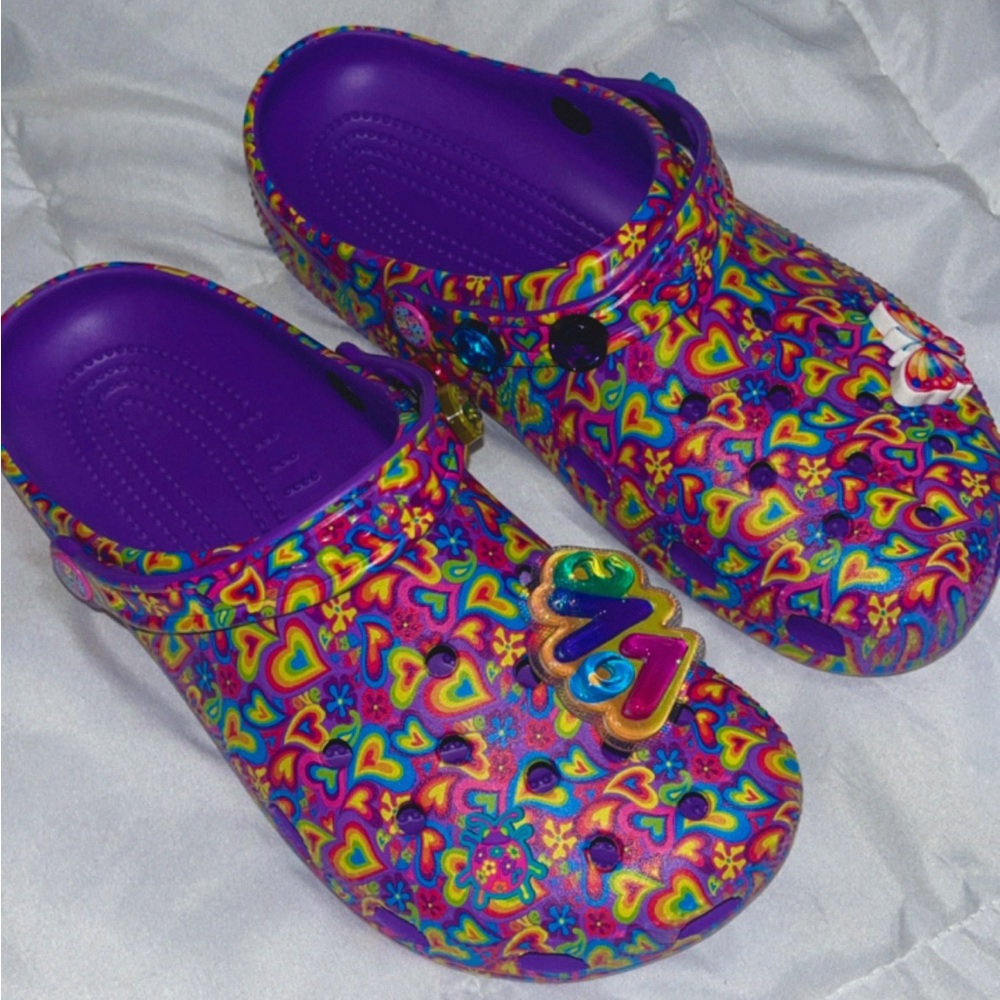 NWOT; limited edition Lisa Frank crocs